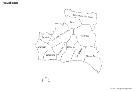 Sample Maps for Mayabeque (black-white)