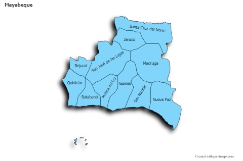 Sample Maps for Mayabeque (blue,shadowy)