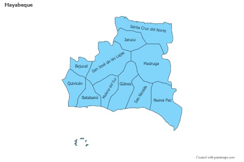 Sample Maps for Mayabeque (blue)