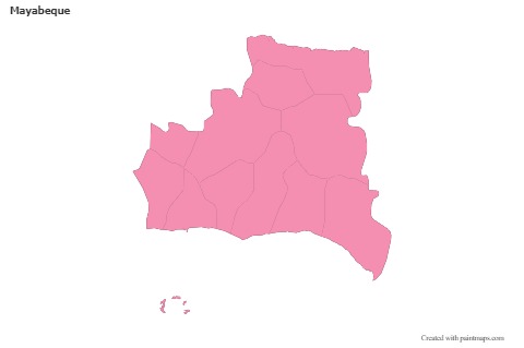 Sample Maps for Mayabeque (pink,outline)