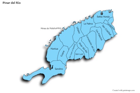 Sample Maps for Pinar del Río (blue,shadowy)