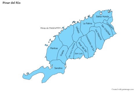 Sample Maps for Pinar del Río (blue)
