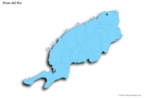 Sample Maps for Pinar del Río (blue,outline,shadowy)