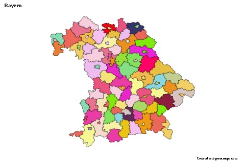 Sample Maps for Bayern (colored)