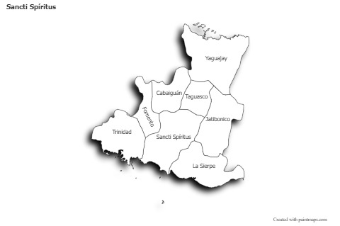 Sample Maps for Sancti Spíritus (black-white,shadowy)