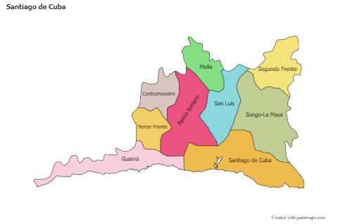 Sample Maps for Santiago de Cuba (colored)