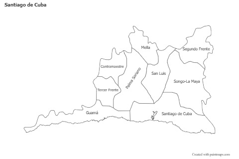 Sample Maps for Santiago de Cuba (black-white)