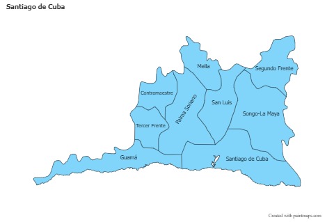 Sample Maps for Santiago de Cuba (blue)