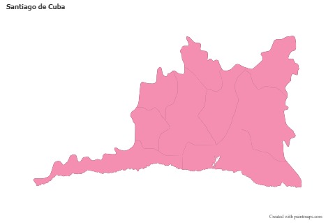 Sample Maps for Santiago de Cuba (pink,outline)