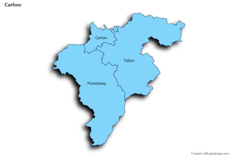 Contoh Peta untuk Carlow (biru,bayangan)