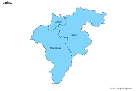 Contoh Peta untuk Carlow (biru)