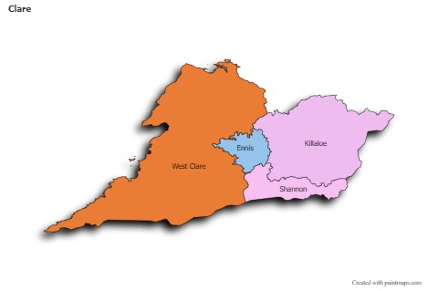 Contoh Peta untuk Clare (berwarna,bayangan)