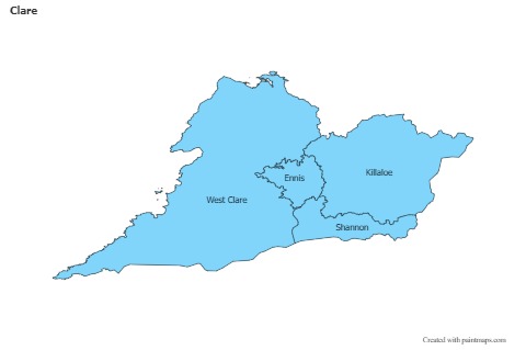 Contoh Peta untuk Clare (biru)