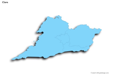 Contoh Peta untuk Clare (biru,garis luar,bayangan)