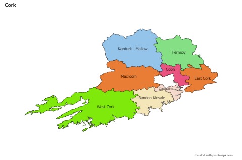 Sample Maps for Cork (colored)