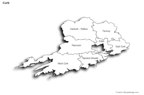 Sample Maps for Cork (black-white,shadowy)