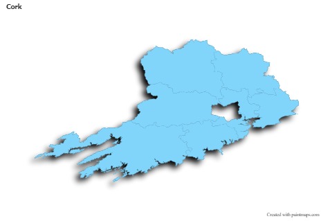 Sample Maps for Cork (blue,outline,shadowy)