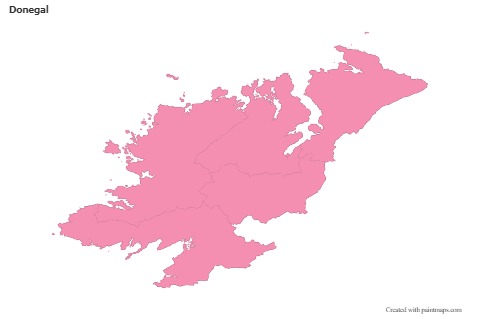 Sample Maps for Donegal (pink,outline)