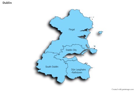 Sample Maps for Dublin (blue,shadowy)