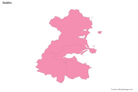 Sample Maps for Dublin (pink,outline)