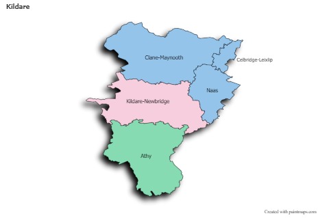 Sample Maps for Kildare (colored,shadowy)
