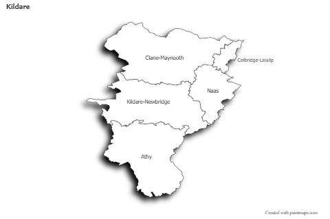 Sample Maps for Kildare (black-white,shadowy)