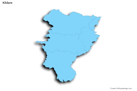 Sample Maps for Kildare (blue,outline,shadowy)
