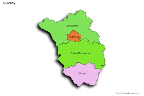 Contoh Peta untuk Kilkenny (berwarna,bayangan)