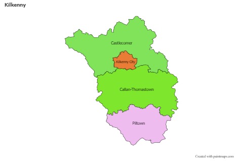 Contoh Peta untuk Kilkenny (berwarna)