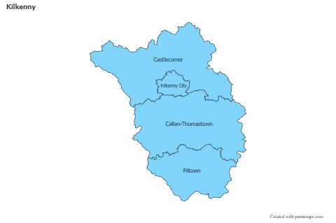 Contoh Peta untuk Kilkenny (biru)