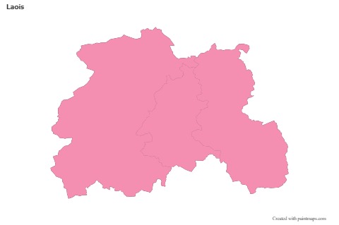 Sample Maps for Laois (pink,outline)