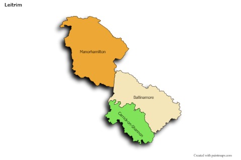 Sample Maps for Leitrim (colored,shadowy)