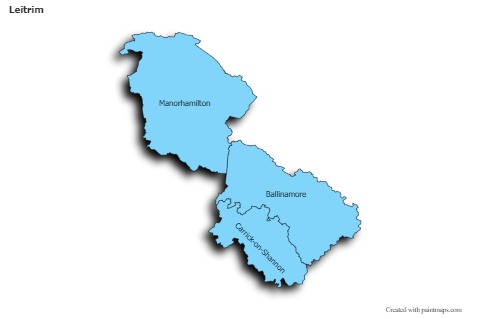 Sample Maps for Leitrim (blue,shadowy)