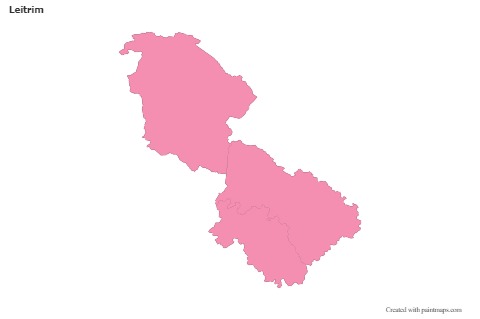 Sample Maps for Leitrim (pink,outline)
