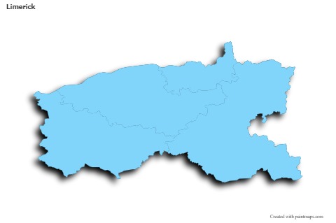 Sample Maps for Limerick (blue,outline,shadowy)