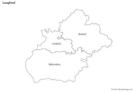 Contoh Peta untuk Longford (hitam-putih)