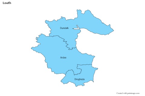 Contoh Peta untuk Louth (biru)