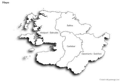 Sample Maps for Mayo (black-white,shadowy)