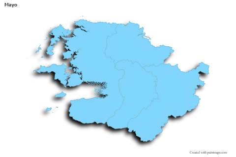 Sample Maps for Mayo (blue,outline,shadowy)