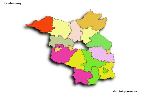 Mapas de muestra para Brandenburg (coloreado,sombrío)