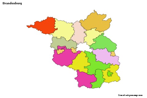 Mapas de muestra para Brandenburg (coloreado)