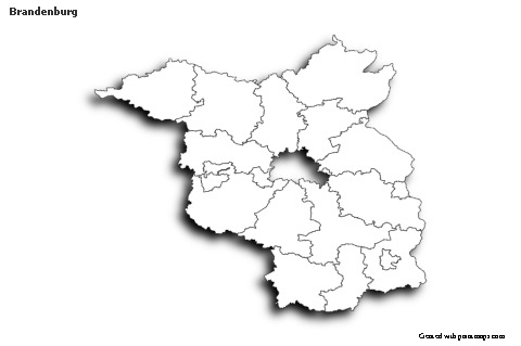 Mapas de muestra para Brandenburg (blanco-negro,sombrío)