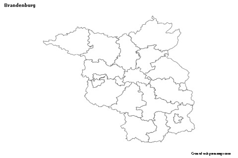 Mapas de muestra para Brandenburg (blanco-negro)