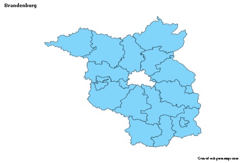 Mapas de muestra para Brandenburg (azul)