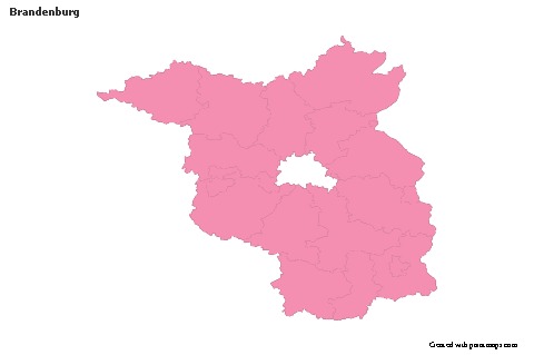 Mapas de muestra para Brandenburg (rosa,contorno)