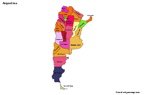 Sample Maps for Argentina (colored)