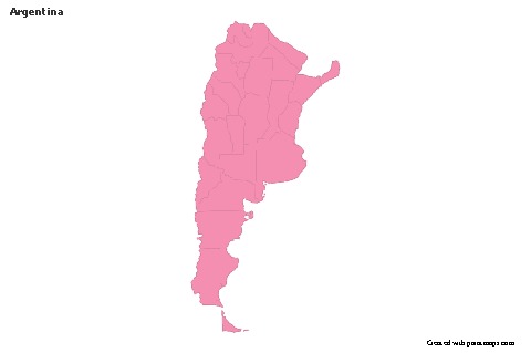Sample Maps for Argentina (pink,outline)