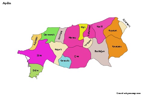 Sample Maps for Aydin (colored)