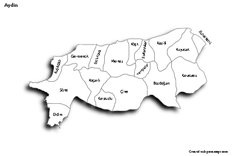 Sample Maps for Aydin (black-white,shadowy)