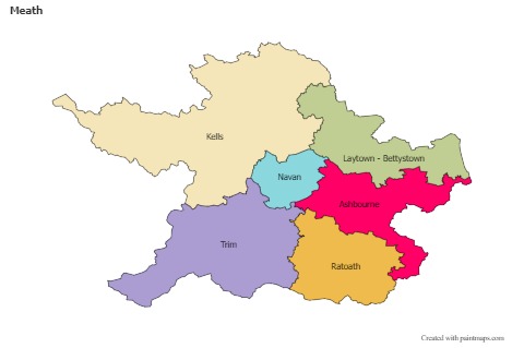 Contoh Peta untuk Meath (berwarna)